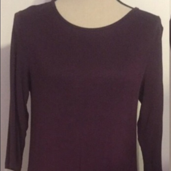 WINE/EGGPLANT MAXI DRESS WITH POCKETS - Picture 5 of 8